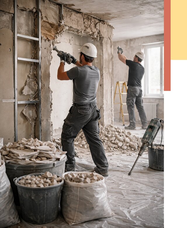 Демонтажные работы в Лысьве от 2769 руб. — услуги и цена под ключ | ОТДЕЛОЧНИК-Лсь