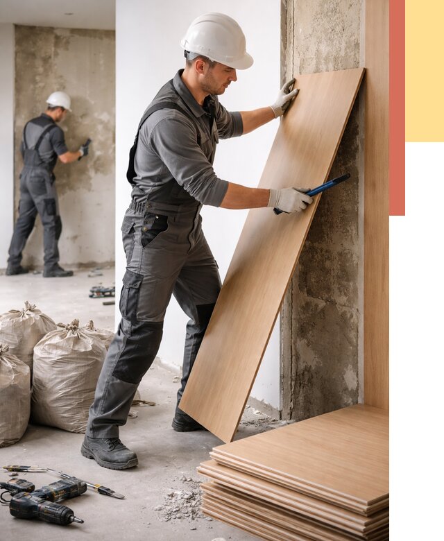 Демонтаж стеновых панелей в Лысьве от 3590 руб. за м² быстро и недорого | ОТДЕЛОЧНИК-Лсь