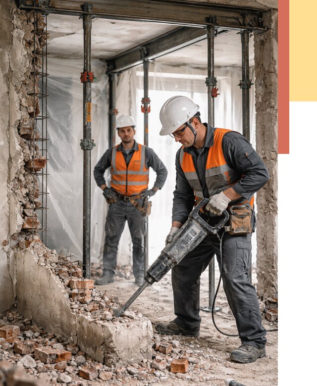 Снос несущих стен в Лысьве от 10513 руб. — демонтаж несущей стены под ключ | ОТДЕЛОЧНИК-Лсь