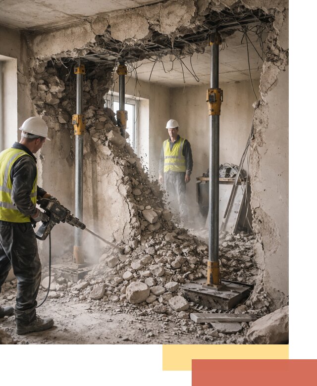 Снос несущих стен в Лысьве с гарантией безопасности и качества