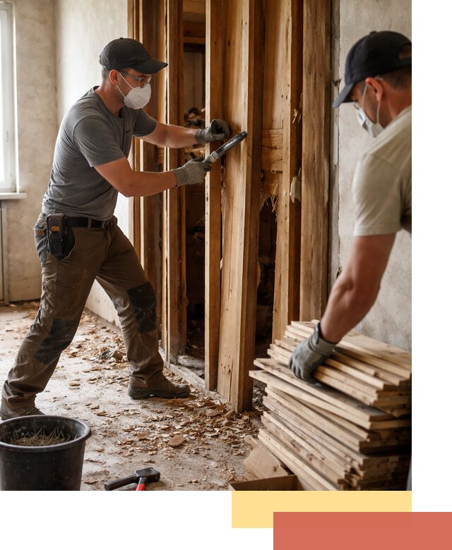 Демонтаж деревянных перегородок в Лысьве быстро и аккуратно