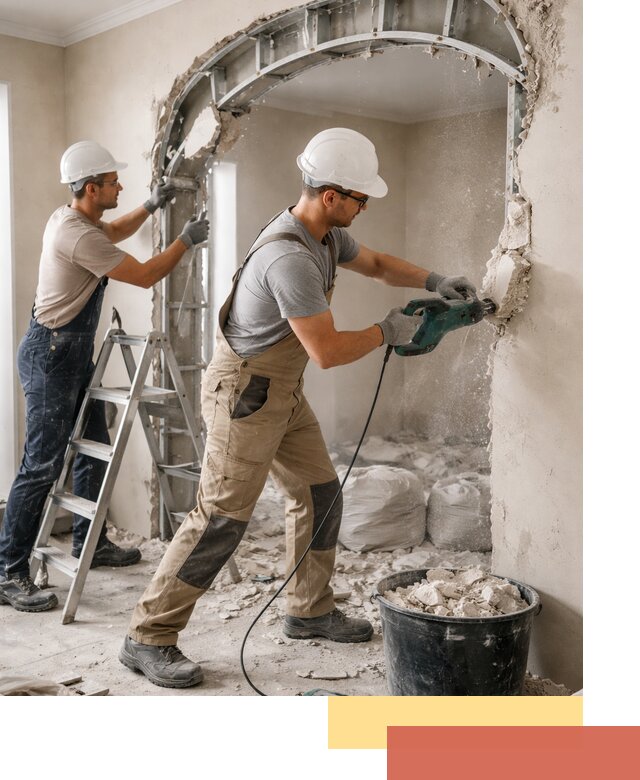 Демонтаж гипсокартонной арки в Лысьве быстро и аккуратно