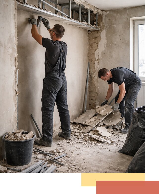 Демонтаж короба из гипсокартона в Лысьве быстро и аккуратно