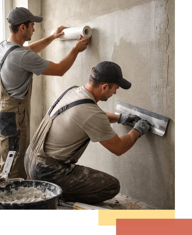 Армирование стен стеклосеткой в Лысьве для прочной отделки