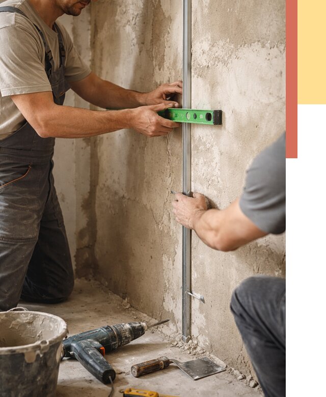 Установка штукатурных маяков в Лысьве от 7180 руб. — быстро и недорого | ОТДЕЛОЧНИК-Лсь