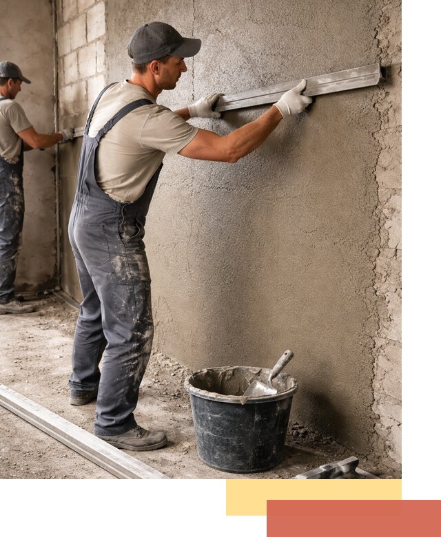 Штукатурка стен цементно-песчаная в Лысьве профессионально