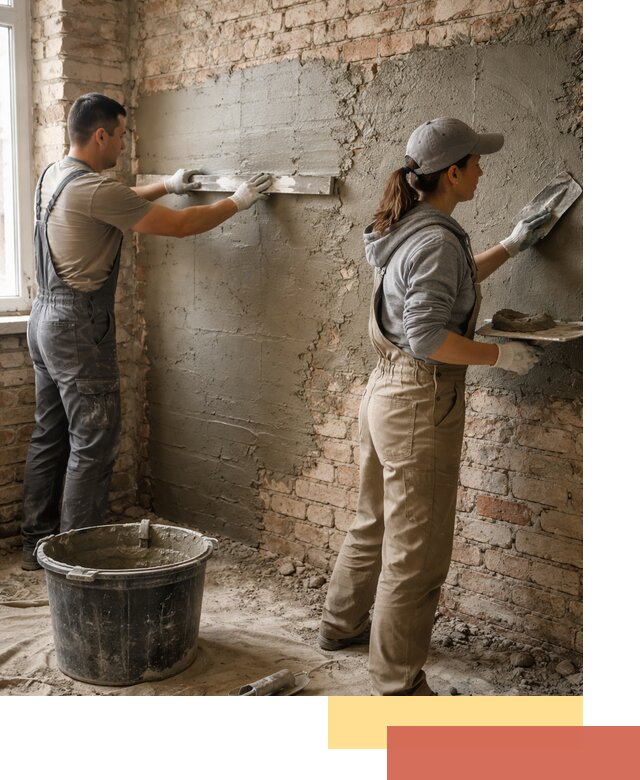 Штукатурка кирпичных стен в Лысьве — качественно и надежно