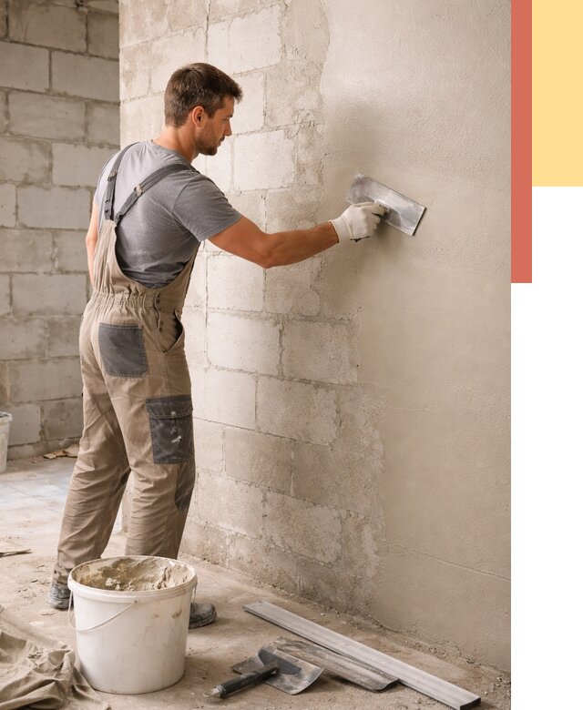 Штукатурка стен из газобетона в Лысьве от 2154 руб./м2 — быстро и недорого | ОТДЕЛОЧНИК-Лсь