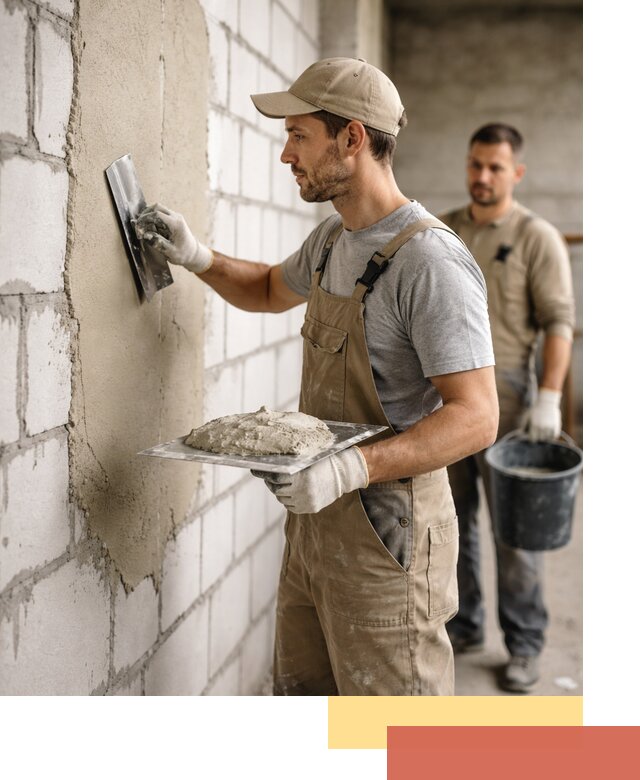 Штукатурка стен из газобетона в Лысьве под ключ