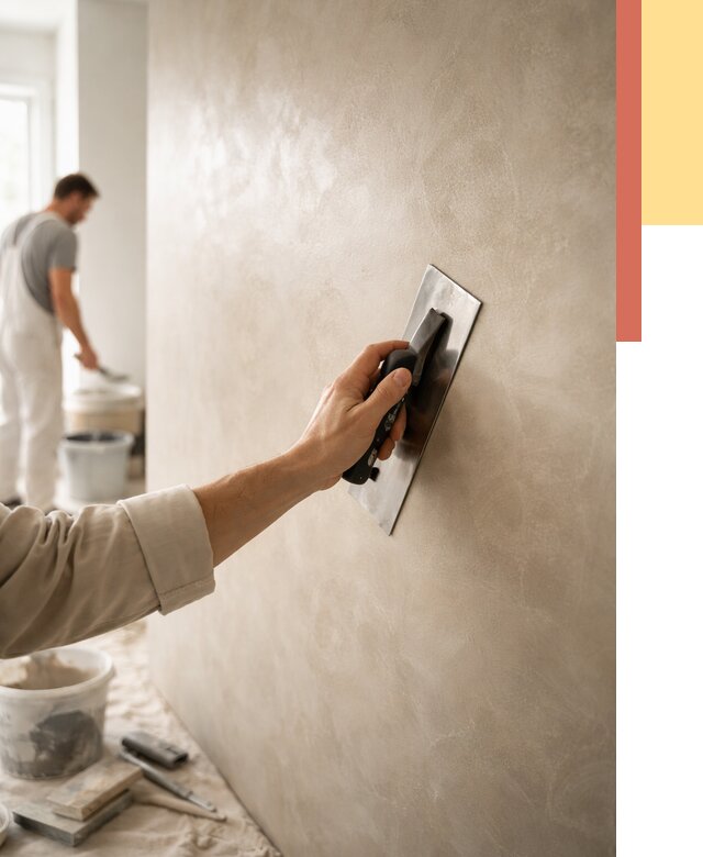 Венецианская штукатурка в Лысьве от 3590 руб/м² — нанесение стен под ключ | ОТДЕЛОЧНИК-Лсь