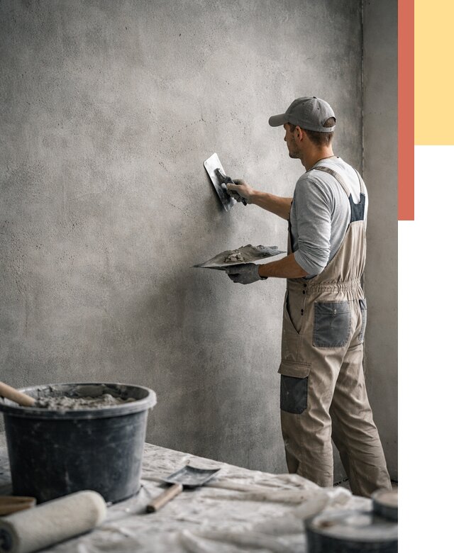 Декоративная штукатурка под бетон в Лысьве от 2564 руб./м² — нанесение под ключ | ОТДЕЛОЧНИК-Лсь