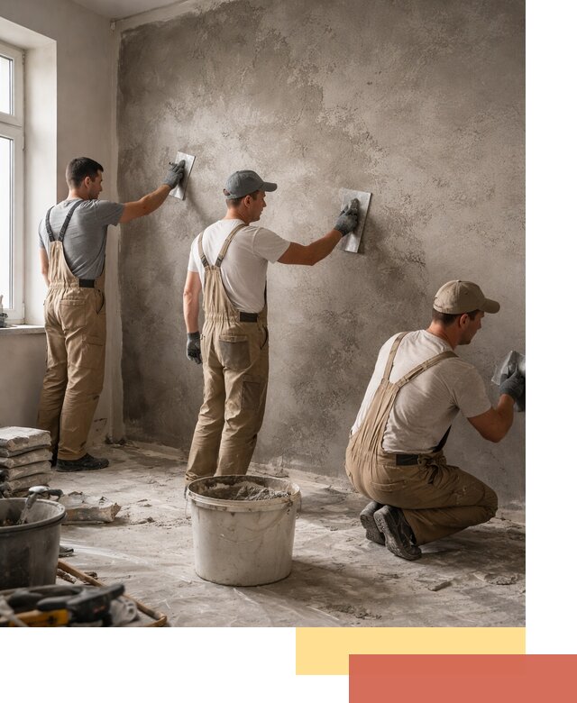 Декоративная штукатурка под бетон в Лысьве для стен и потолков