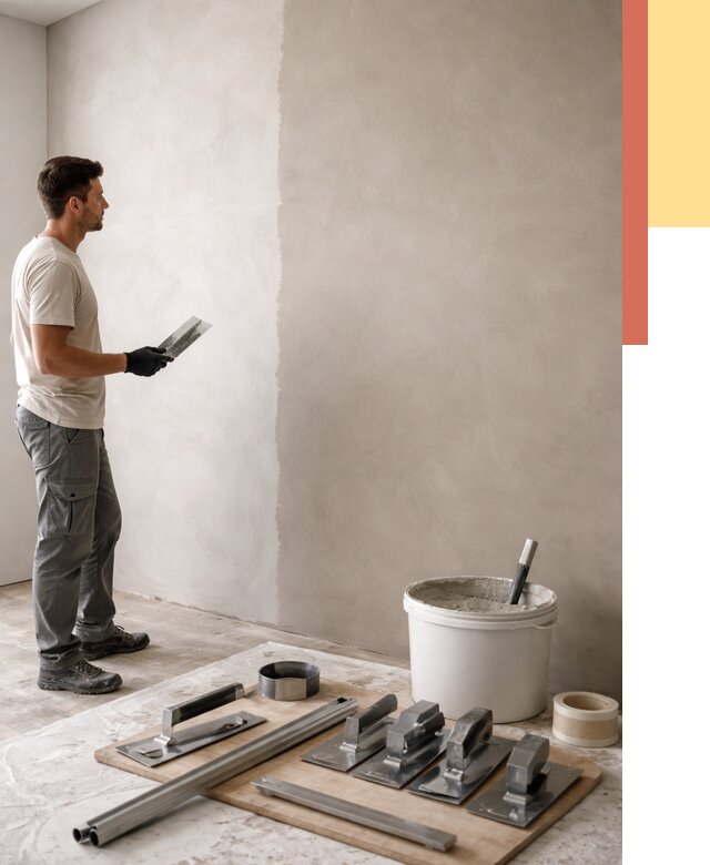 Нанесение микроцемента на стены в Лысьве от 3282 руб./м2 под ключ | ОТДЕЛОЧНИК-Лсь