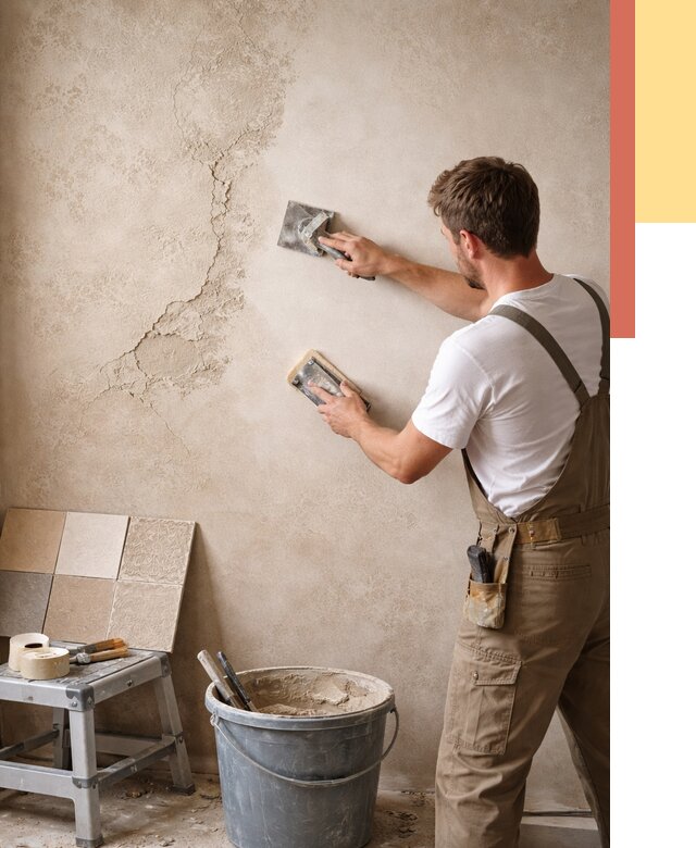 Ремонт декоративной штукатурки в Лысьве от 4616 руб. под ключ | ОТДЕЛОЧНИК-Лсь