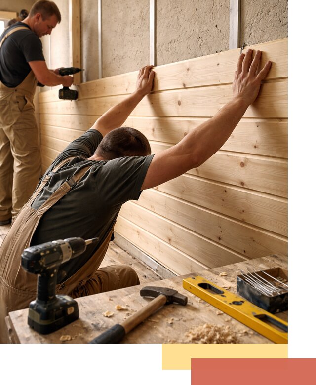 Монтаж деревянной вагонки на стены в Лысьве быстро и качественно