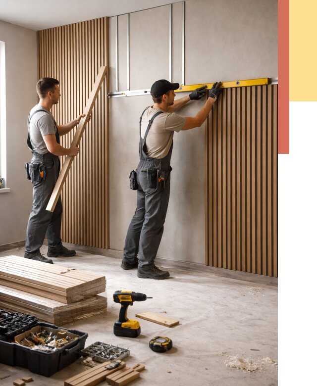 Монтаж реечных панелей на стены в Лысьве от 1231 руб. — быстро и недорого | ОТДЕЛОЧНИК-Лсь