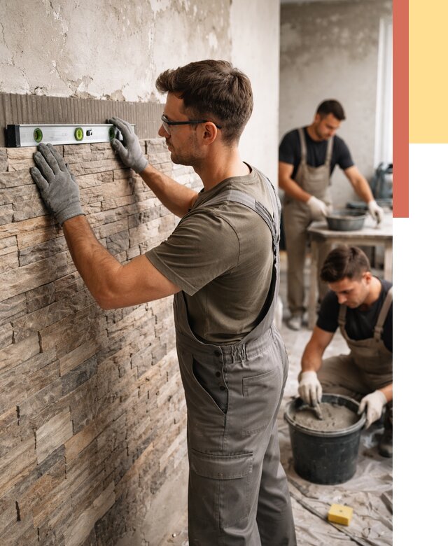 Монтаж искусственного камня в Лысьве от 4616 руб. под ключ | ОТДЕЛОЧНИК-Лсь