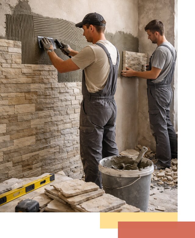 Монтаж искусственного камня в Лысьве — облицовка стен и фасадов