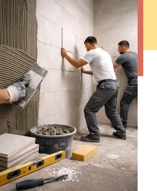 Укладка плитки на стены в Лысьве от 872 руб. — качественно и недорого | ОТДЕЛОЧНИК-Лсь