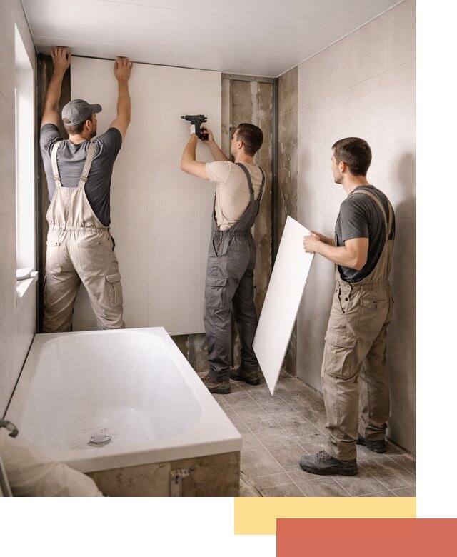 Отделка ванной панели ПВХ профессионально в Лысьве