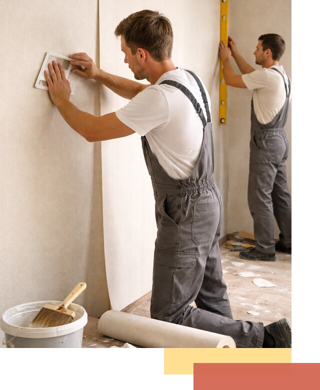 Поклейка бумажных обоев в Лысьве качественно и недорого