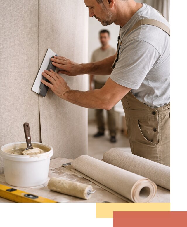 Поклейка текстильных обоев в Лысьве профессионально и аккуратно