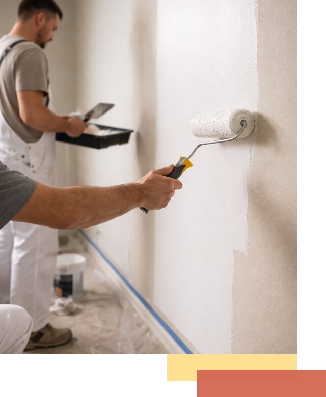 Покраска стен акриловой краской профессионально в Лысьве