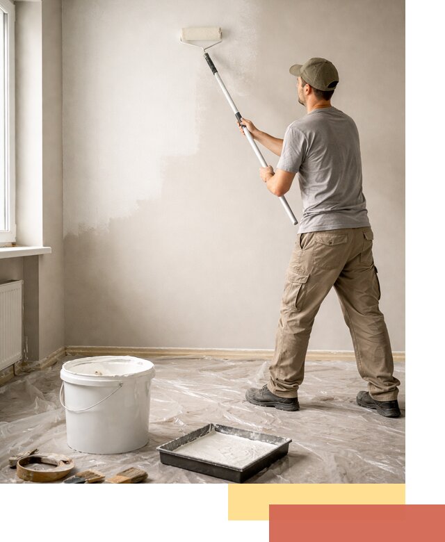 Покраска стен латексной краской в Лысьве качественно и быстро