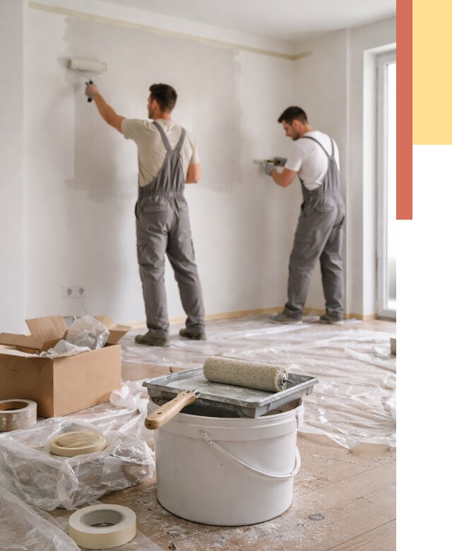 Покраска стен в квартире в Лысьве от 2564 руб/м2 — быстро и недорого | ОТДЕЛОЧНИК-Лсь