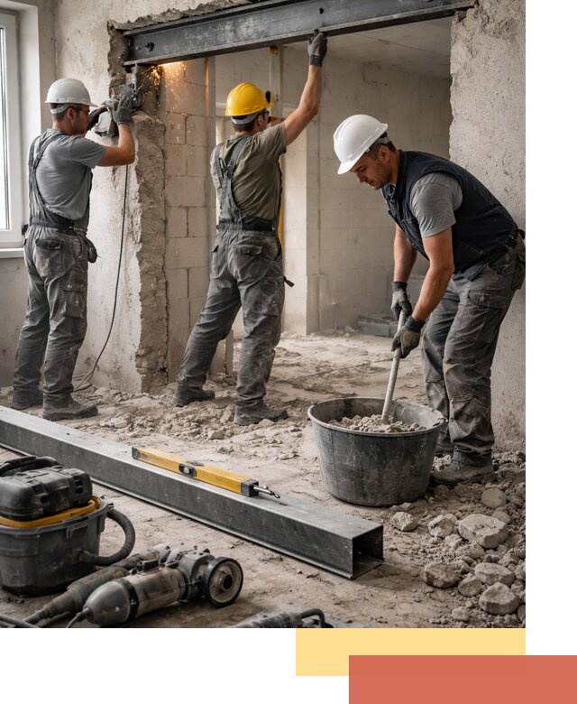 Создание проемов в стенах и несущих конструкциях в Лысьве