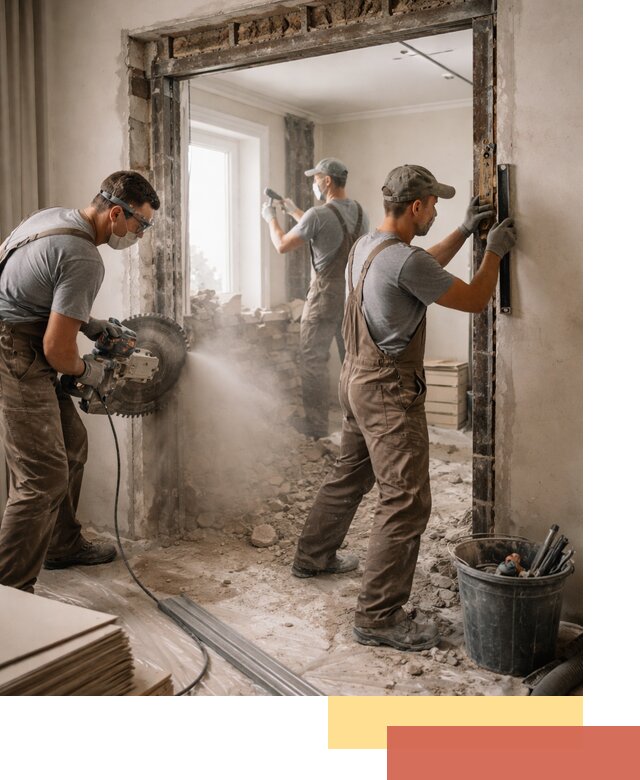 Расширение дверного проема под установку новой двери в Лысьве