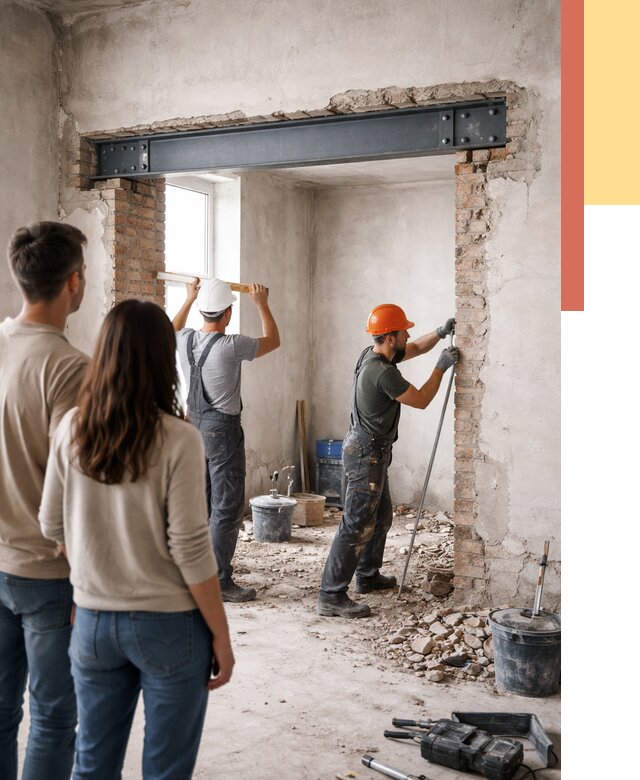 Усиление проема в стене в Лысьве от 9744 руб. — усиление дверного проема металлоконструкцией | ОТДЕЛОЧНИК-Лсь