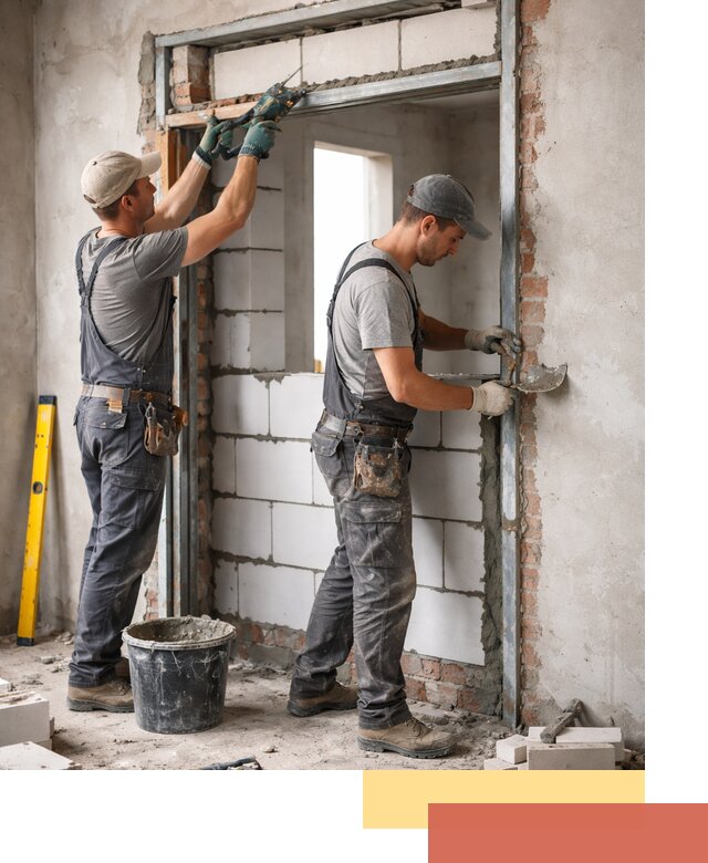 Закладка дверного проема под ключ в Лысьве: демонтаж, монтаж, отделка