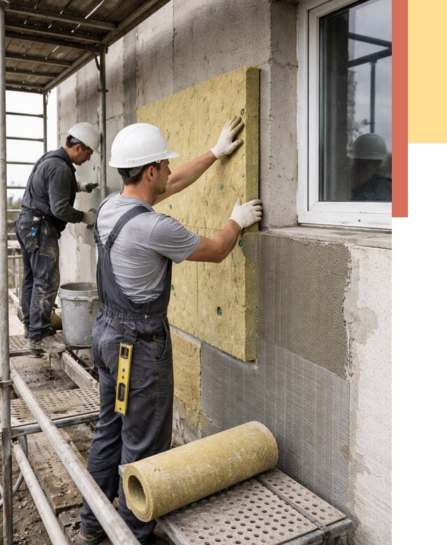 Утепление стен в Лысьве от 4411 руб. под ключ — быстро и недорого | ОТДЕЛОЧНИК-Лсь