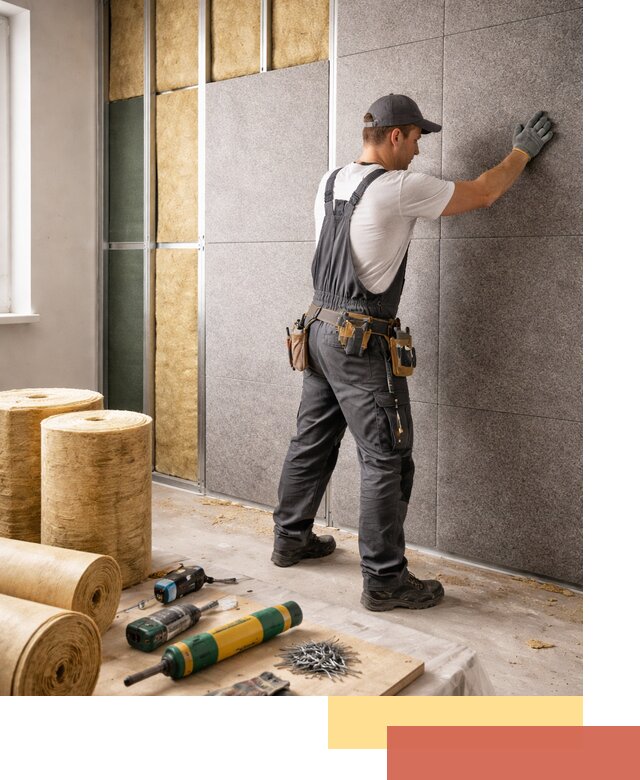 Профессиональная шумоизоляция стен в Лысьве для квартиры и офиса