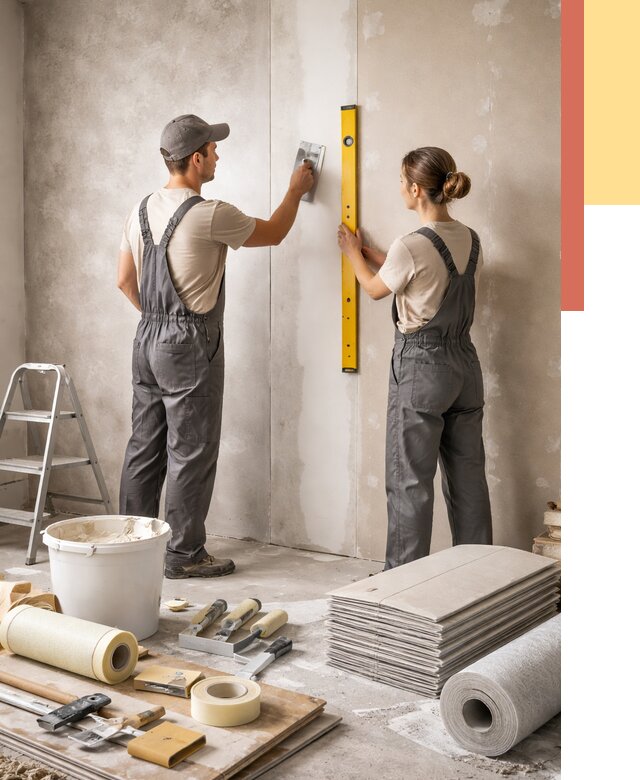 Отделка стен в Лысьве от 1539 руб/м² — недорого, быстро, под ключ | ОТДЕЛОЧНИК-Лсь