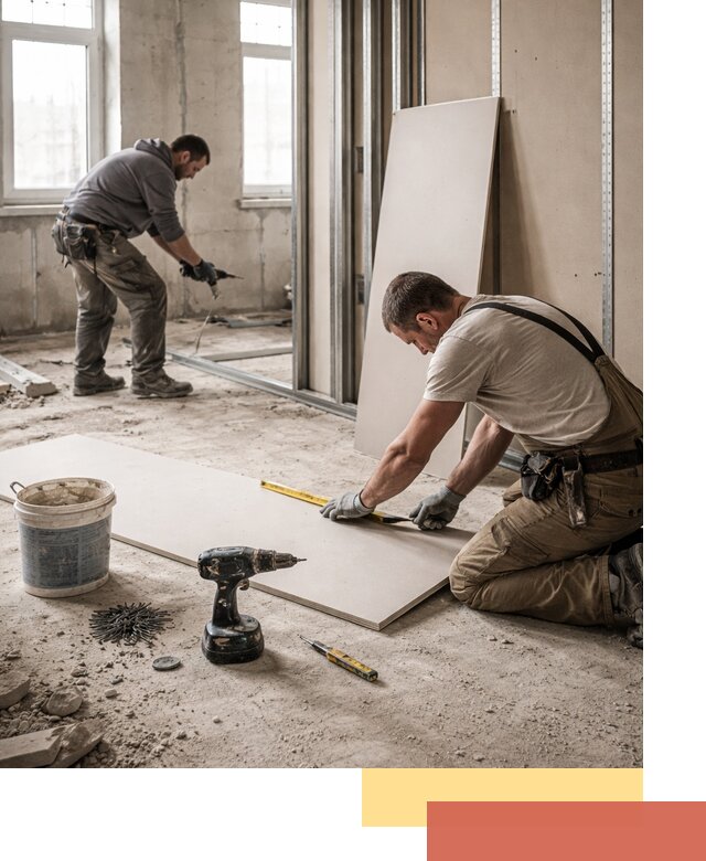 Кладка перегородок из ПГП под ключ в Лысьве