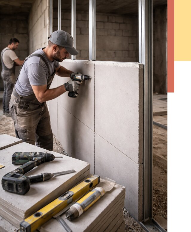 Кладка влагостойких перегородок ПГП в Лысьве от 1231 руб. под ключ | ОТДЕЛОЧНИК-Лсь