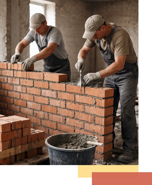 Кладка кирпичных перегородок под ключ в Лысьве