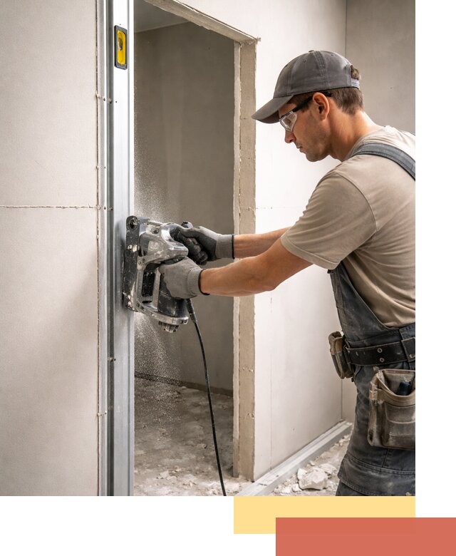 Устройство дверного проема в перегородке в Лысьве