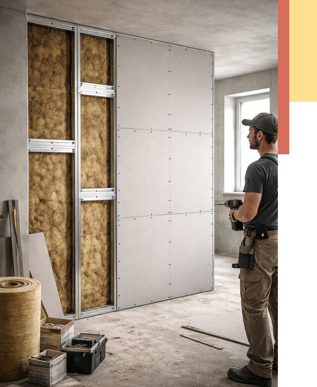 Усиленная перегородка под навеску в Лысьве от 13129 руб. — монтаж под ключ | ОТДЕЛОЧНИК-Лсь