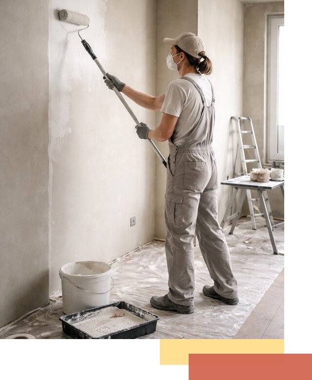 Покраска перегородок из гипсокартона в Лысьве качественно и недорого