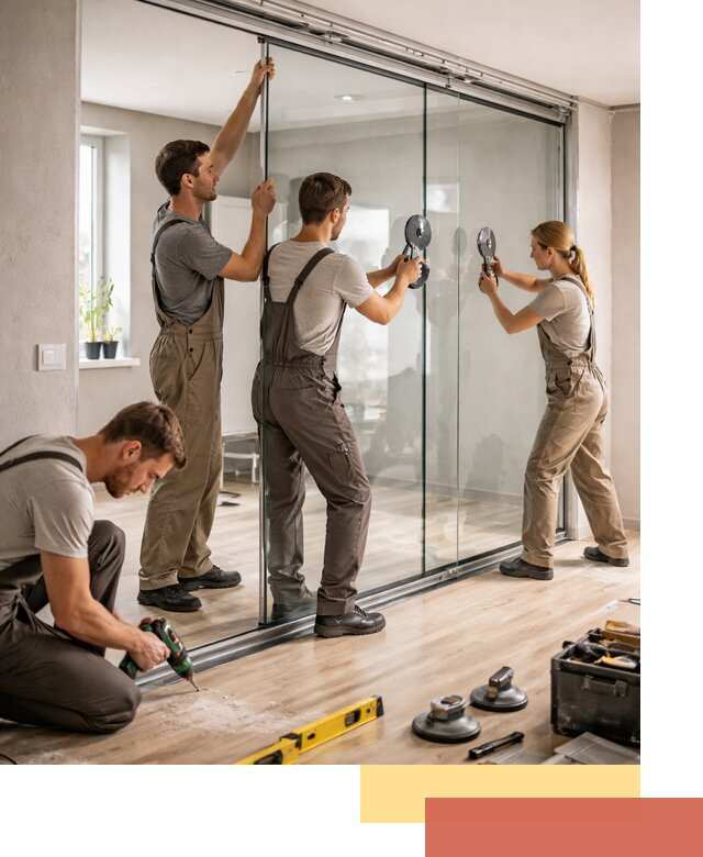 Изготовление стеклянных перегородок на заказ в Лысьве