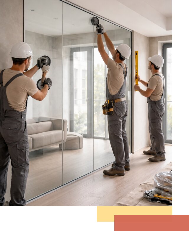 Перегородки из закаленного стекла в Лысьве для офисов и квартир