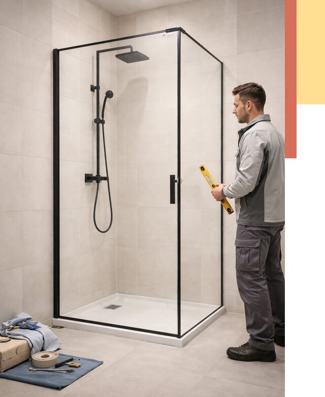 Стеклянные перегородки для душа в Лысьве от 12821 руб. | Монтаж под ключ — ОТДЕЛОЧНИК-Лсь