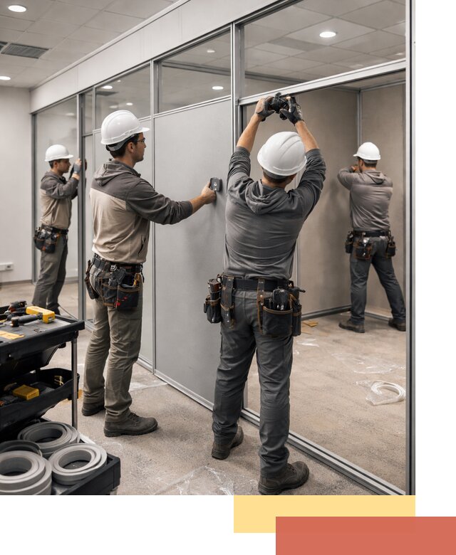 Мобильные офисные перегородки под ключ в Лысьве