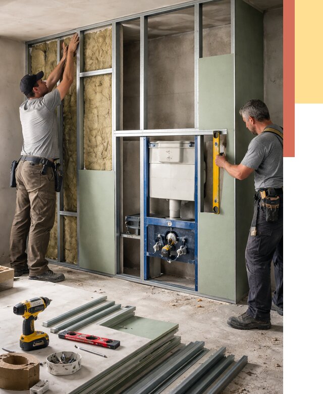 Установка сантехнических перегородок в Лысьве от 8718 руб. | ОТДЕЛОЧНИК-Лсь