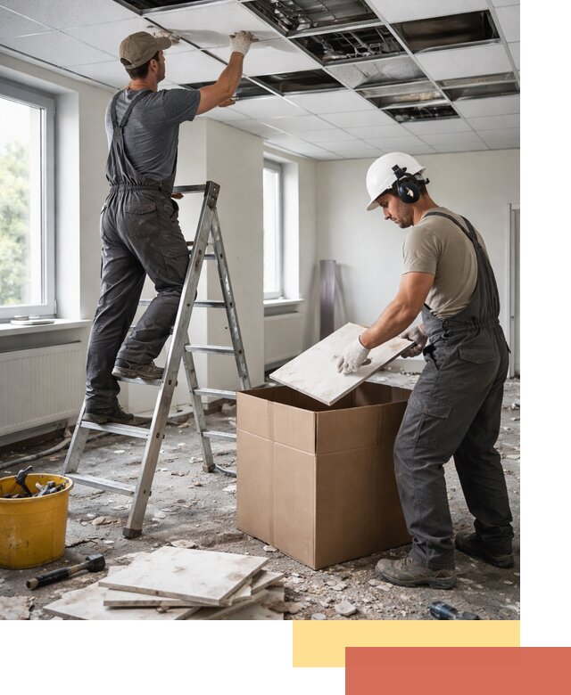 Демонтаж потолочной плитки в Лысьве быстро и аккуратно