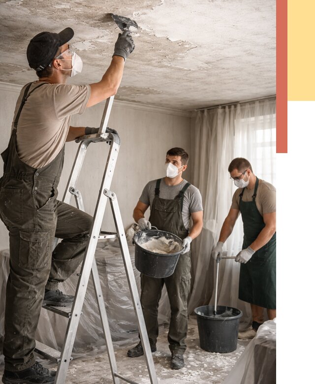 Удаление побелки с потолка в Лысьве от 2564 руб. быстро и недорого | ОТДЕЛОЧНИК-Лсь