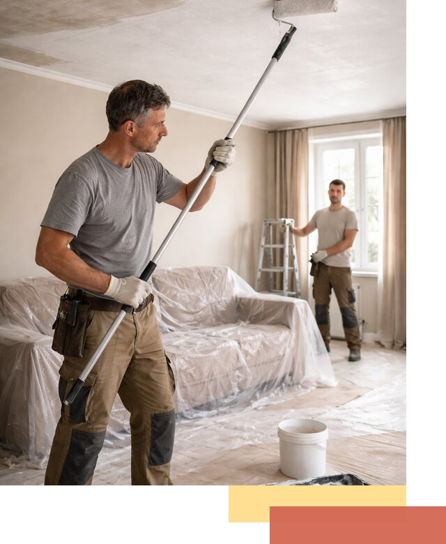 Грунтовка потолка в Лысьве — подготовка под покраску и отделку